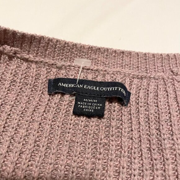 American Eagle Floral Embroidered V Neck Sweater Womens Size Medium - Picture 2 of 16